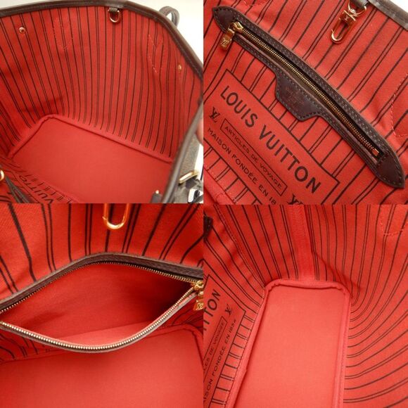 LOUIS VUITTON Brown Damier Neverfull PM Tote Bag - Picture 9 of 10